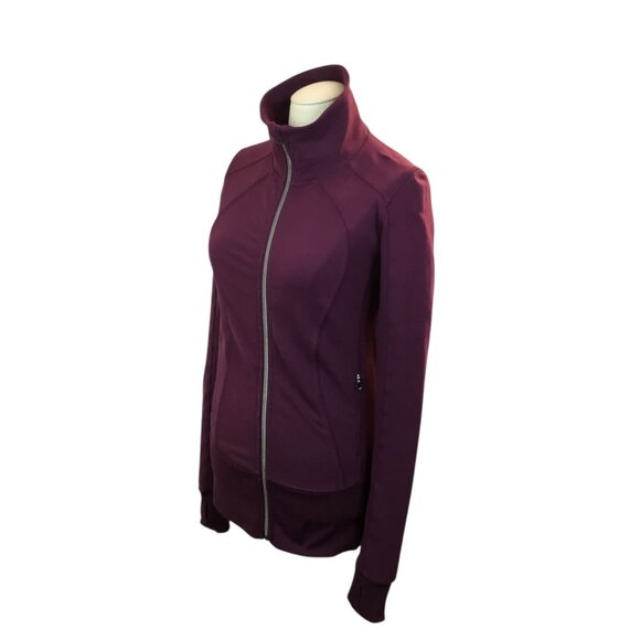 Lululemon Define Jacket Womens XS/S  Burgundy Full-Zip High Collar Thumbholes Ac - Picture 5 of 7